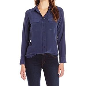 Equipment Signature Silk Blouse Peacoat Blue M